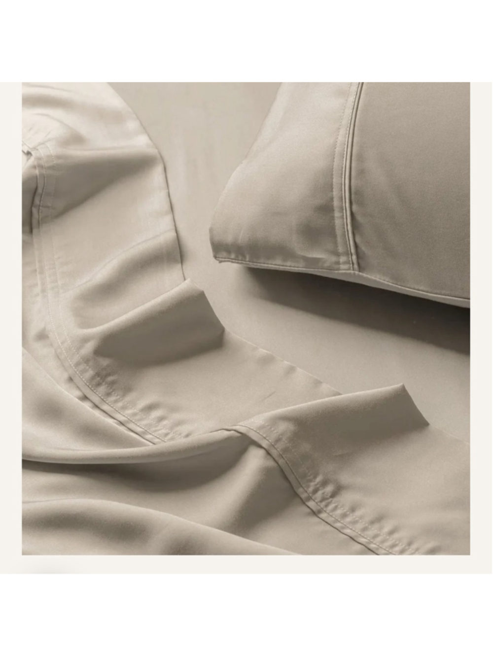 Olive Crate 100% Eucalyptus TENCEL Cooling - QUEEN Sheet Set 4pc Oatmeal